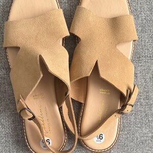 Avellini Ilaria Sartori Leather/Suede Slingback Sandals